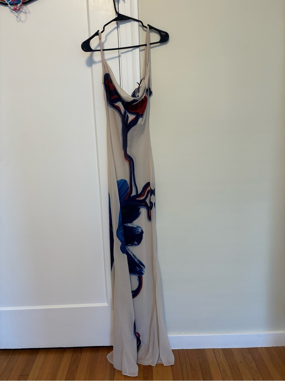 NWT Kai Collective Lilla Cowl Neck Backless Silky Printed Dress